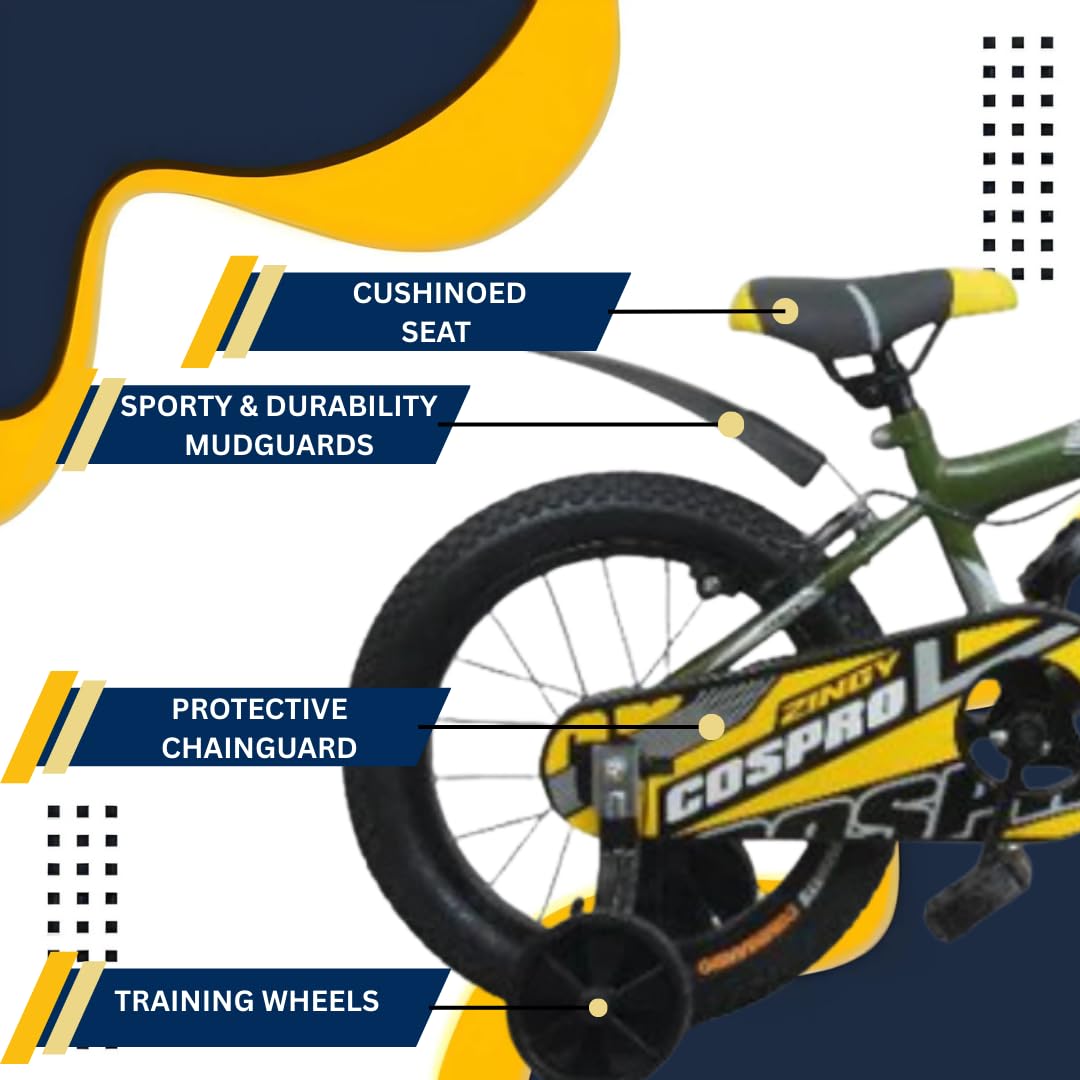 Buy Cospro 20 Zingy Sports Bicycle – Yellow Army | 20 Inch Frame